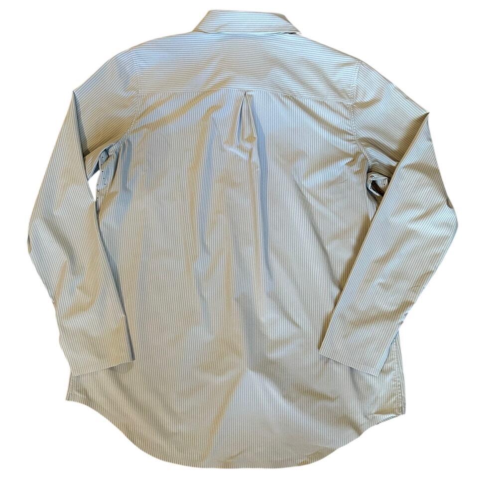 *SOLD* Athleta Women’s Pinstripe Long Sleeve Button-Up Shirt Size M Workwear - Picture 3 of 5